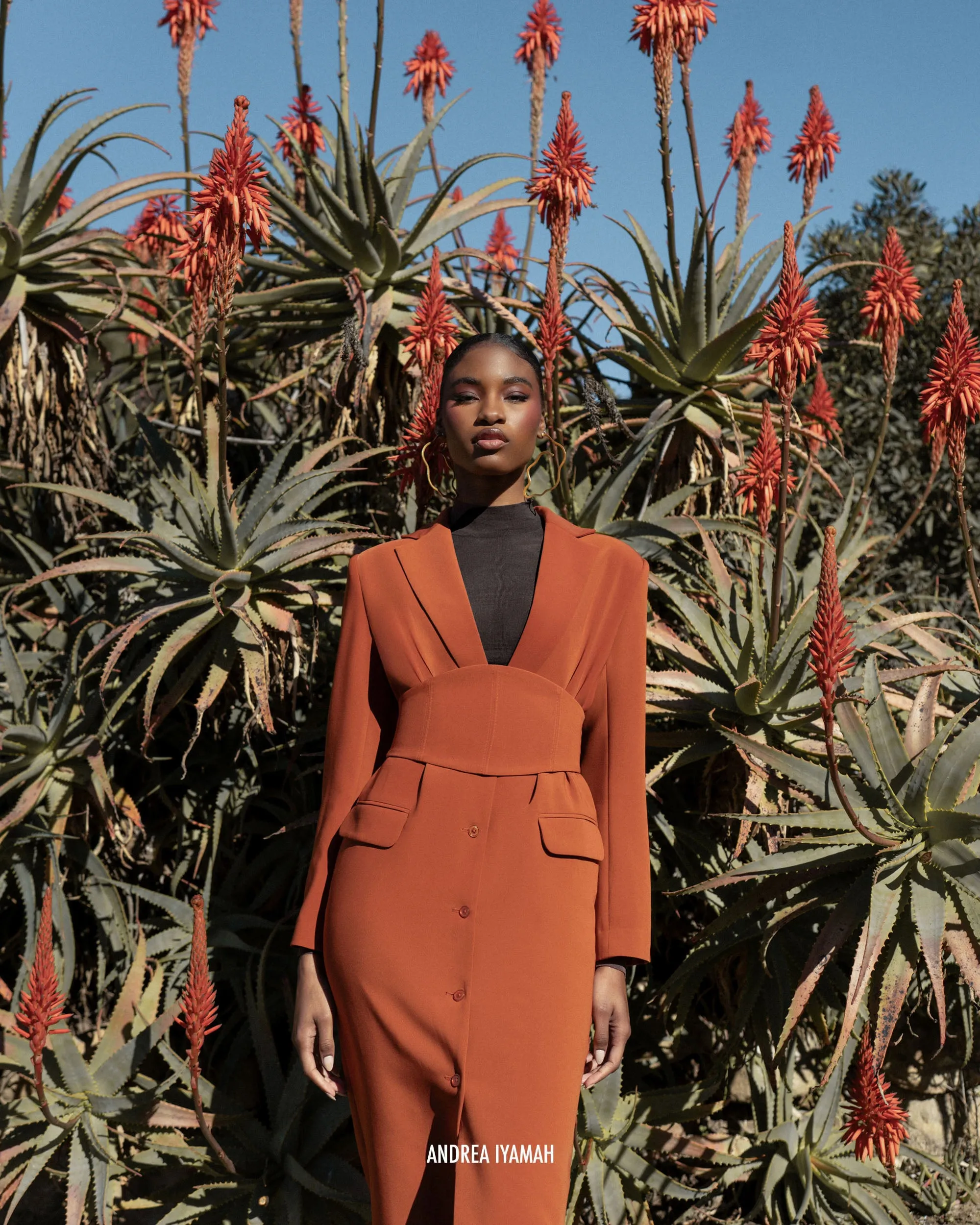 ZIA CORSET BLAZER DRESS - PUMPKIN